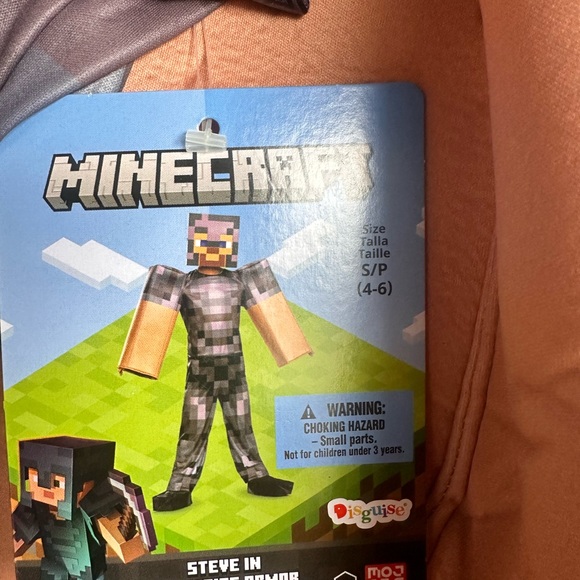 Minecraft, Steve in netherite armor Halloween costume brand new - Picture 2 of 5